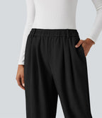 Pantalon taille mi-haute avec poches