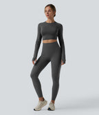 Halara Ultrasculpt™ Legging de running gainant taille haute dos croisé avec poches