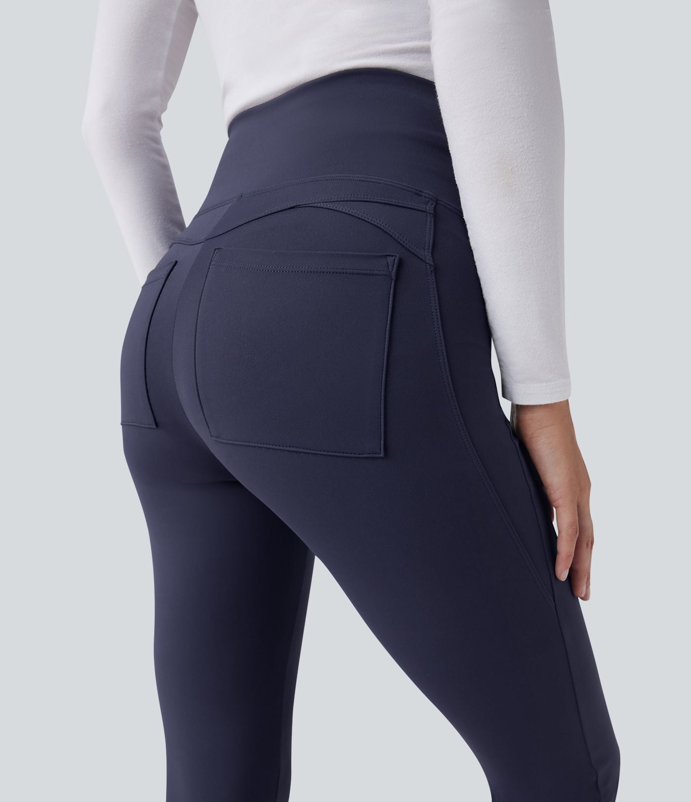 Patitoff™ 2.0 Pantalon casual évasé taille haute gainant anti-poils d'animaux avec poches