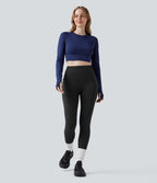 Legging de yoga thermique Halara UltraSculpt™ Heat taille haute froncé effet push-up gainant avec poches