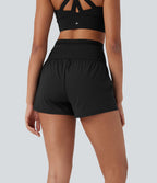 Short de course SpeedWave™ taille haute mesh contrastant 2-en-1 séchage rapide avec multiples poches