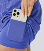 Short yoga 2-en-1 SoftlyZero™ Airy effet frais InstantCool taille très haute 12,5 cm avec poches, longueur allongée