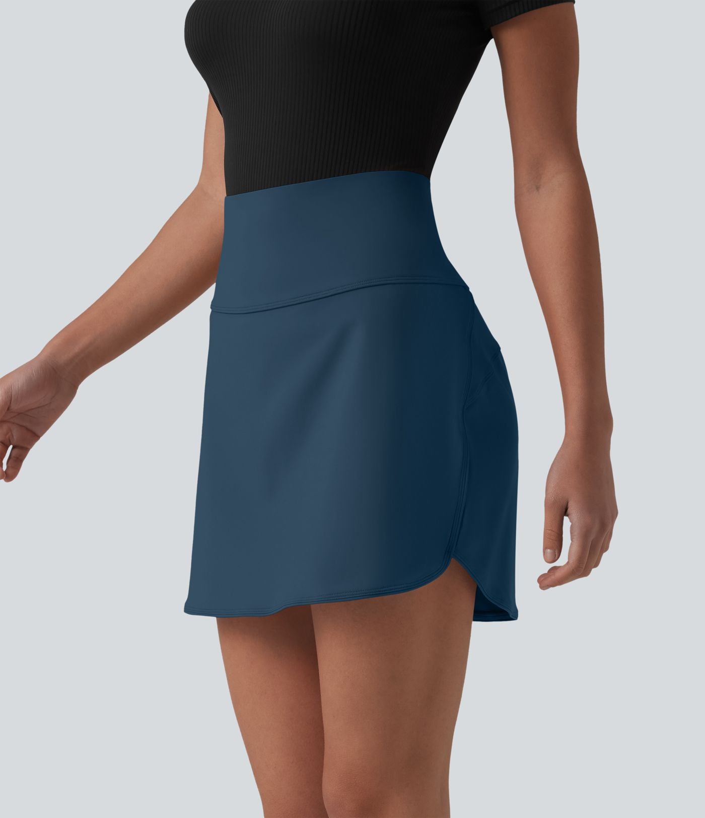 Jupe de golf courte 2-en-1 SoftlyZero™ Airy effet frais InstantCool taille ultra-haute gainant avec ourlet arrondi et poches