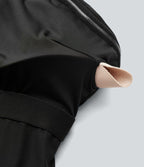Robe nuisette mini avec brassière intégrée et dentelle contrastante en SoftlyZero™ Airy à effet frais InstantCool, protection solaire UPF50+