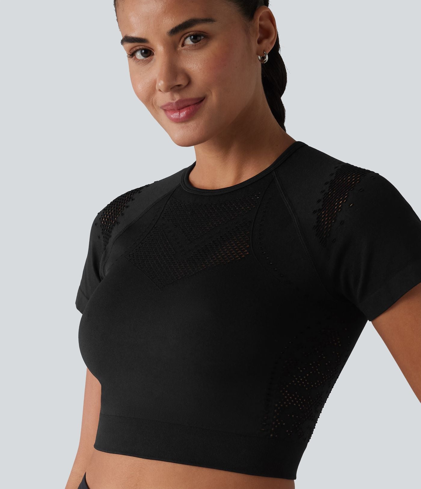OneForm Seamless Flow Crop top de sport en mesh respirant sans couture