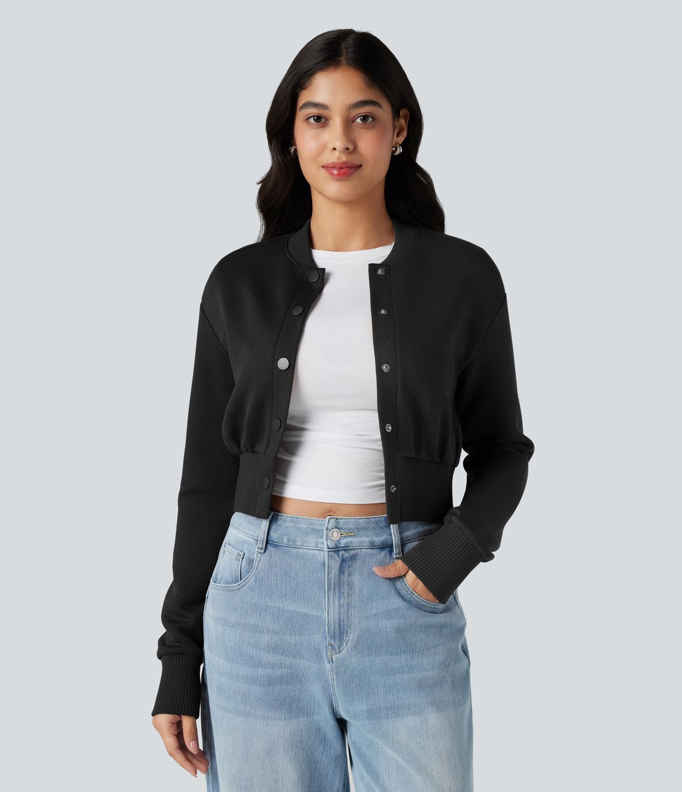 Veste décontractée SpacerTek™ col baseball et manches longues
