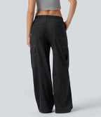 Jean décontracté Halara Flex™ cargo ample taille mi-haute avec cordon de serrage et poches