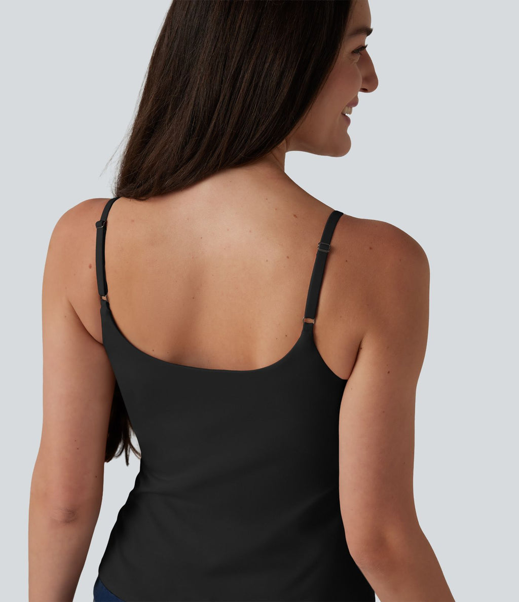 Débardeur décontracté SoftlyZero™ Airy à col U bretelles réglables avec soutien-gorge intégré bonnets B-D