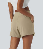 Short de travail large taille haute DayStretch avec poches