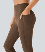 Pantalon de yoga à coupe bootcut gainant galbant taille haute avec effet scrunch et poches Halara UltraSculpt™