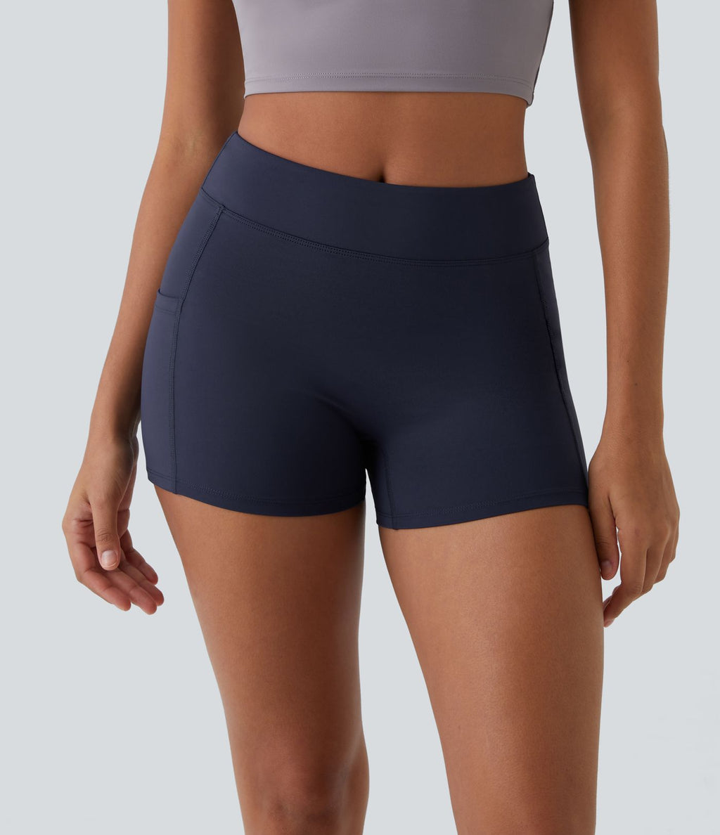 Short de yoga SoftlyZero™ Airy 8,8 cm taille haute poches latérales uni effet frais InstantCool