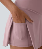 Jupe de tennis mini 2-en-1 quotidienne SoftlyZero™ Airy avec croisement, poche latérale et effet frais InstantCool, Lucid, protection solaire UPF50+