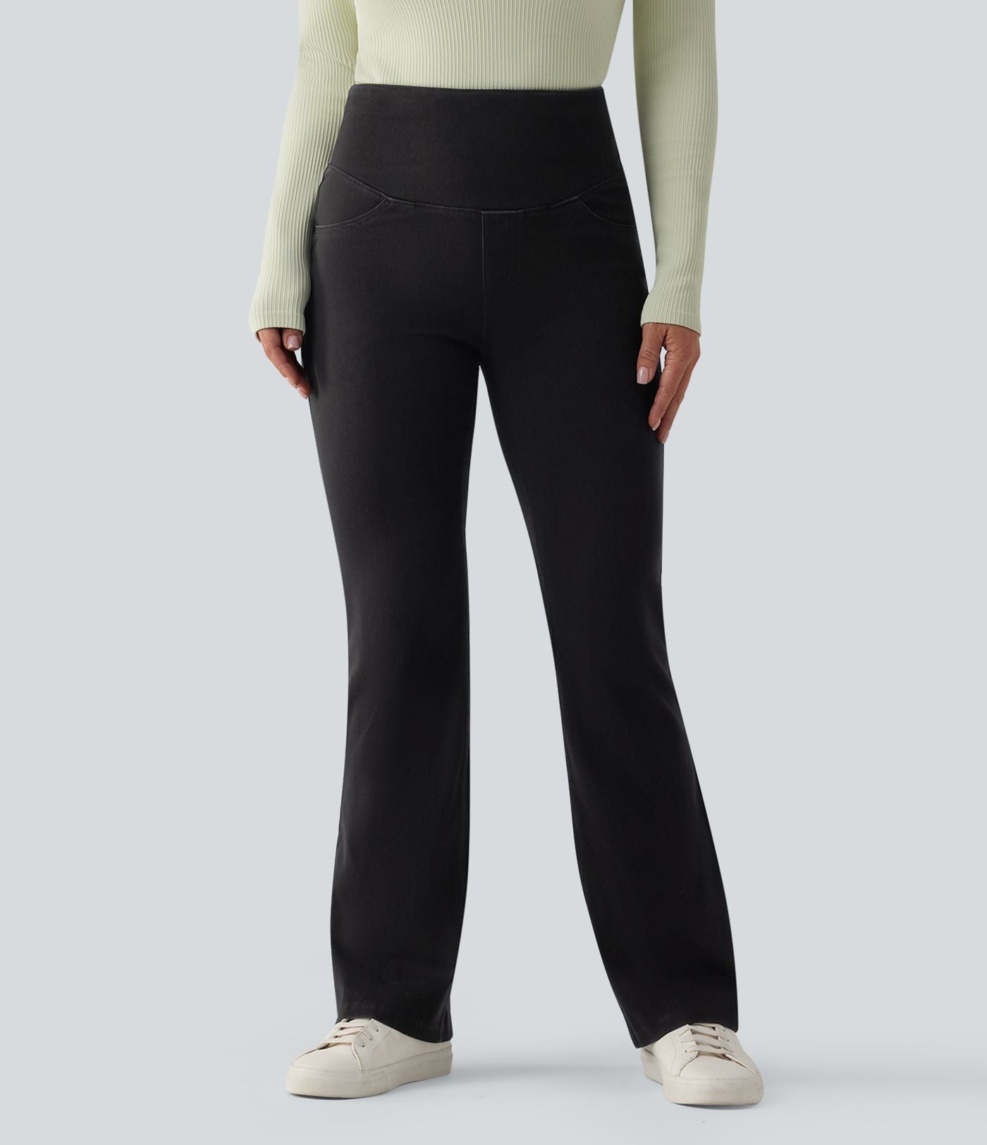 Jean évasé Halara Flex™ casual gainant taille haute avec poches
