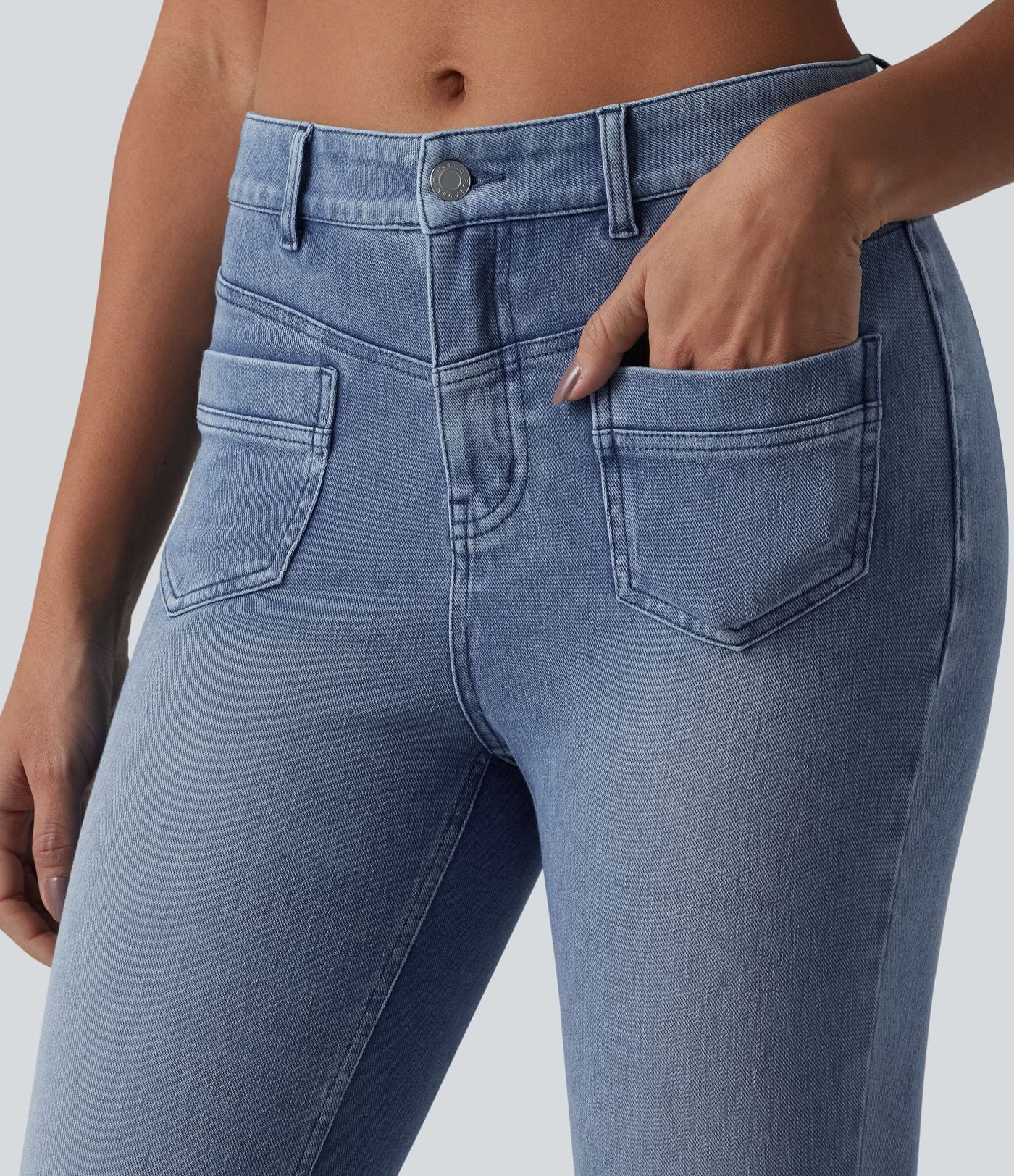 Jean Halara Flex™ skinny décontracté taille mi-haute avec poches