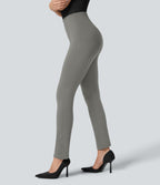 Pantalon de travail 7/8 gainant taille haute avec ourlet ajustable Halara Flex™