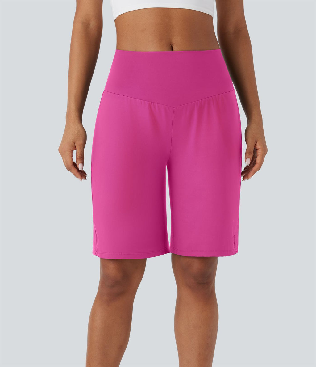 Bermuda SoftlyZero™ Airy de yoga taille haute avec poches multiples et effet frais InstantCool