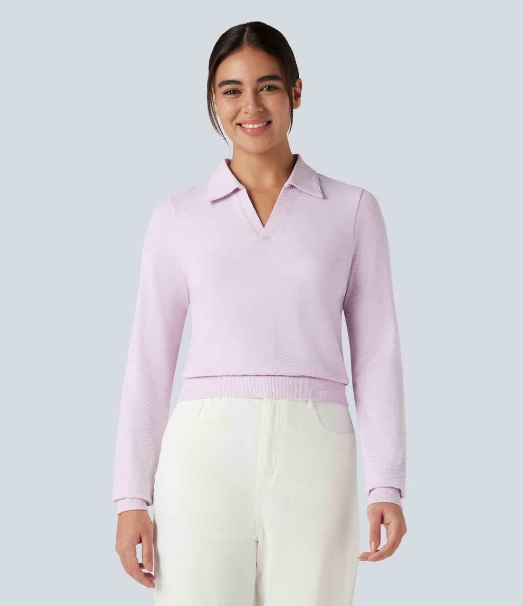Haut de sport polo à manches longues sans couture OneForm Seamless Flow