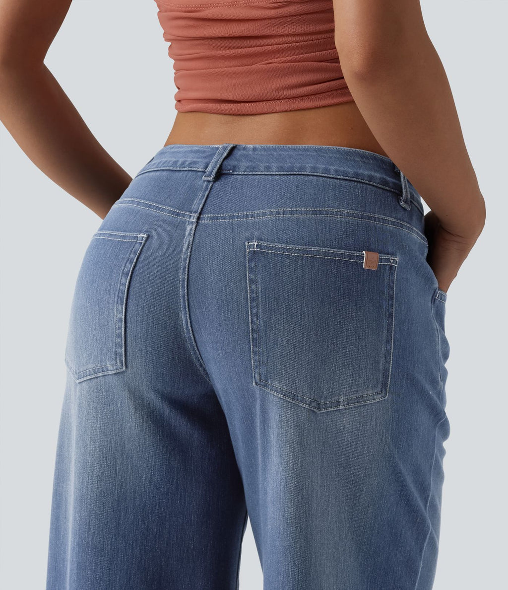 Jean large décontracté Halara Flex™ taille basse avec poches