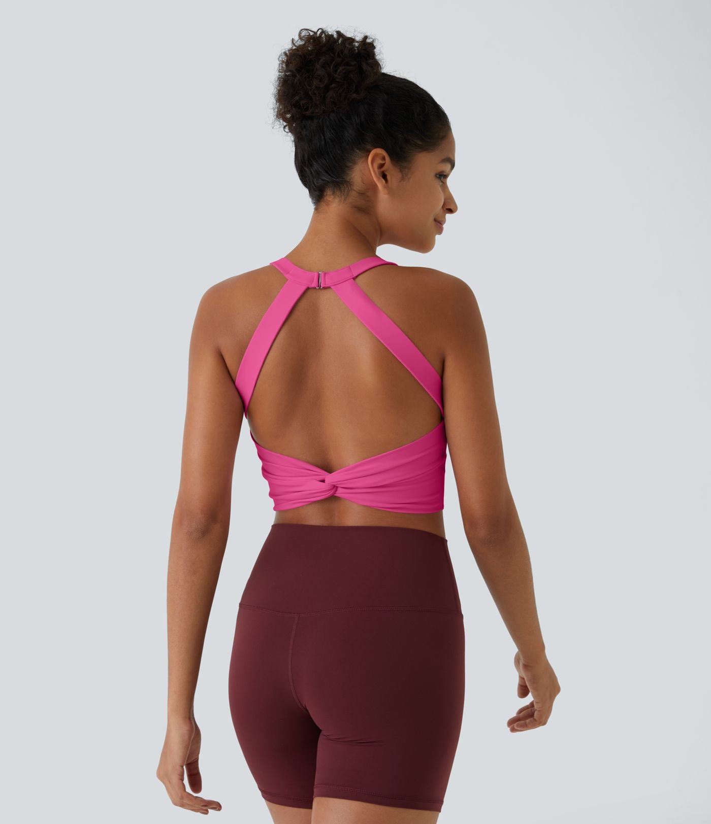 Débardeur yoga court SoftlyZero™ Plush à découpes A-C