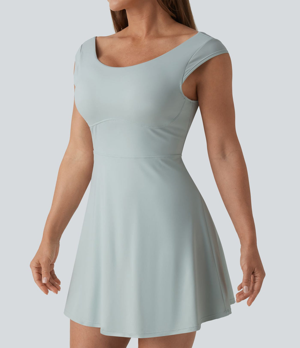 Robe de danse mini SoftlyZero™ Airy 2-en-1 col bateau dos nu effet frais InstantCool avec poches, accès facile Easy Peasy, protection solaire UPF50+