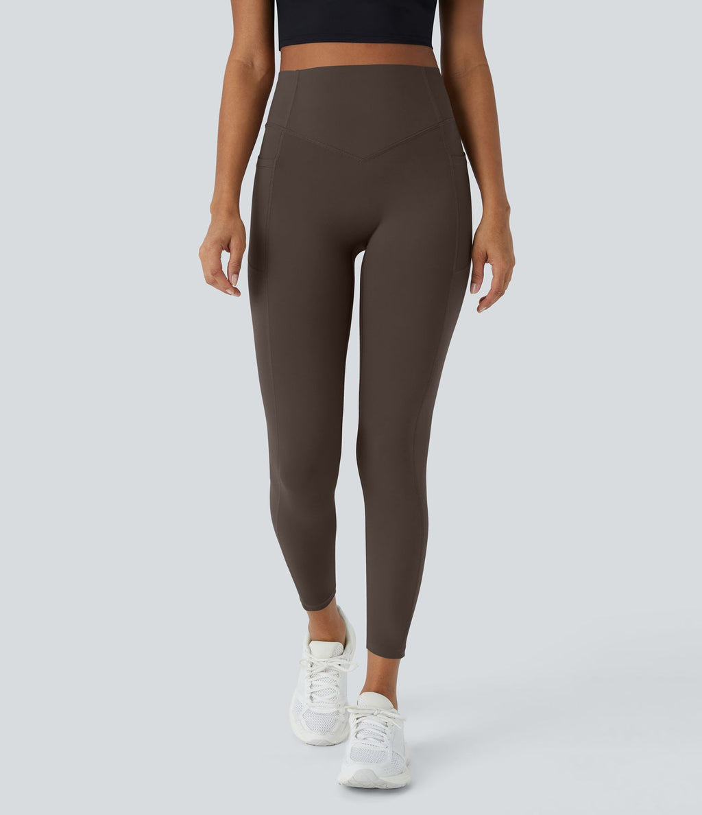 Legging d'entraînement gainant galbant taille haute avec effet scrunch et poches Halara UltraSculpt™