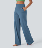 Pantalon de yoga droit gainant taille haute avec poches Halara UltraSculpt™