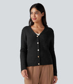 Cardigan col V torsadé