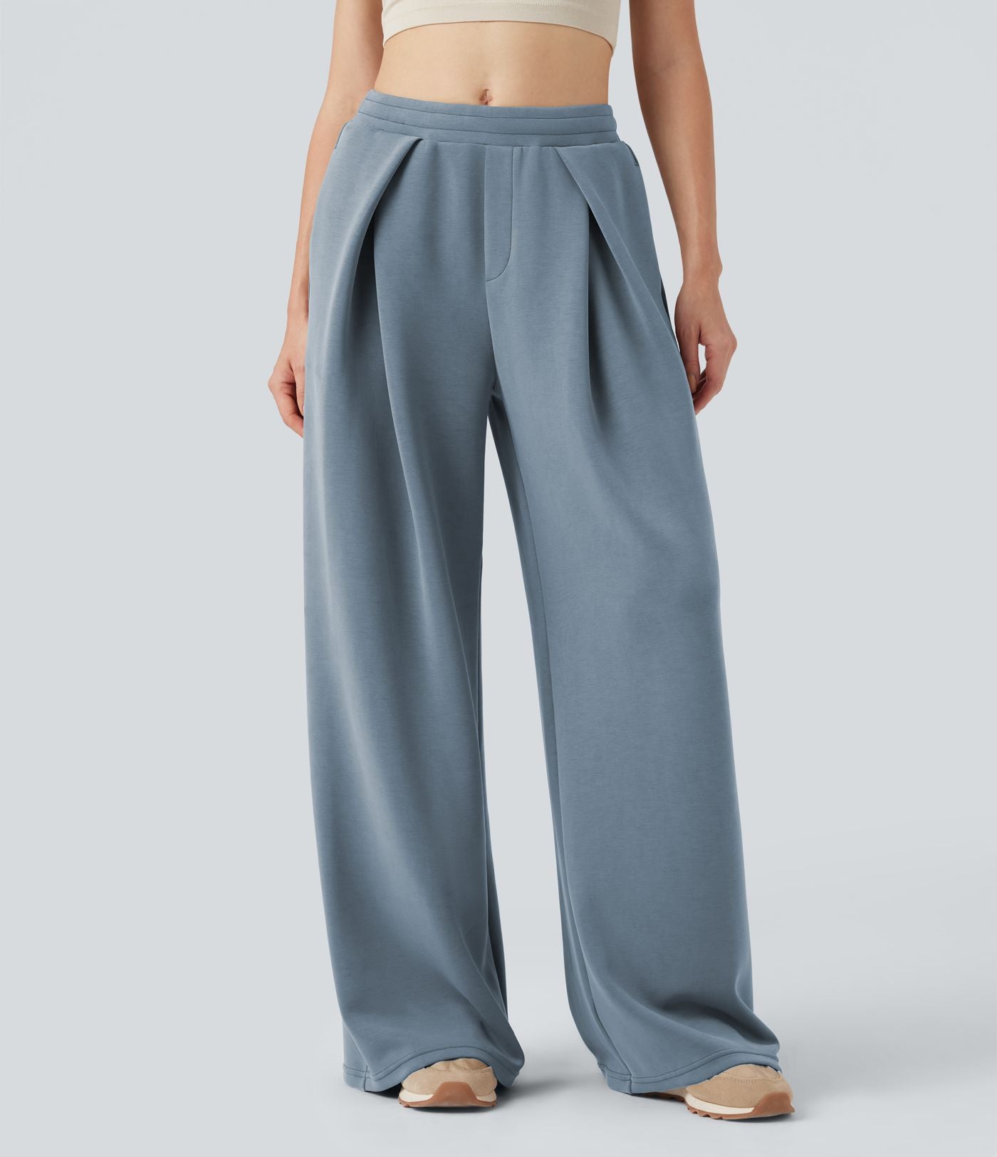 Pantalon décontracté SpacerTek™ baggy taille mi-haute, dos croisé avec cordon de serrage et poches