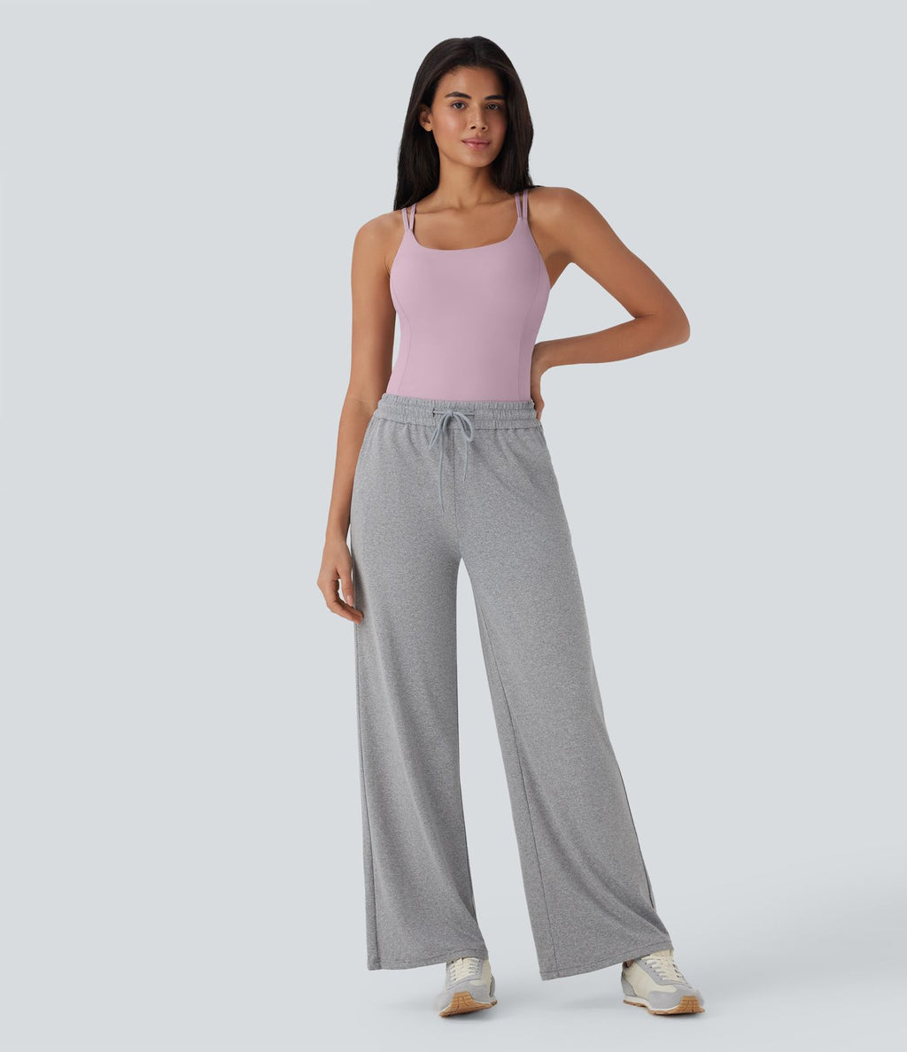 Top bretelles yoga Halara UltraSculpt™ Cool séchage rapide, dos nu avec bonnets moulés - UPF50+