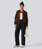 Pantalon taille mi-haute avec poches