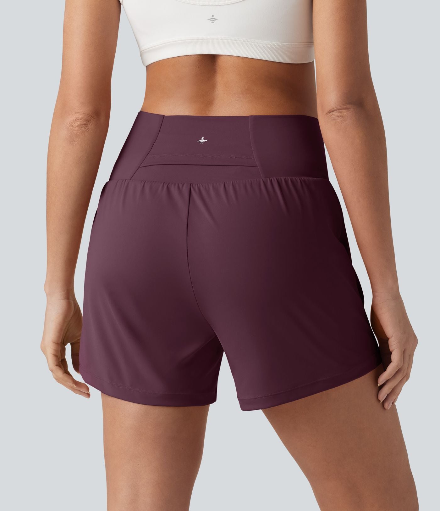 Short de yoga SoftlyZero™ Airy croisé taille haute 2-en-1 effet frais InstantCool 12,5 cm avec poches