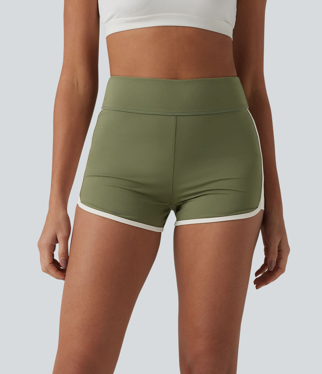 Short de sport SoftlyZero™ Airy 6,5 cm taille haute effet frais InstantCool color block, avec poches, protection solaire UPF50+