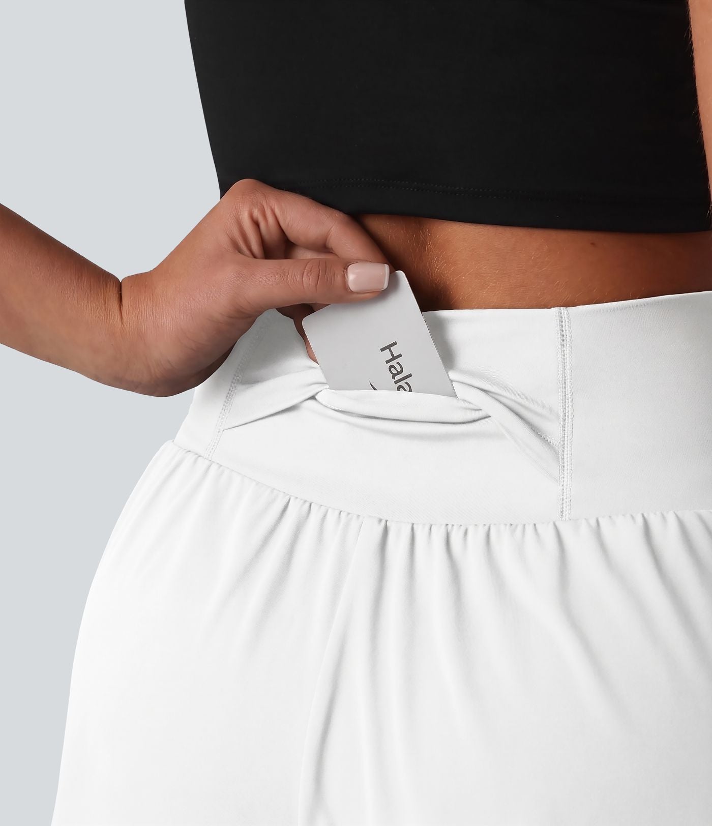 Short de yoga SoftlyZero™ Airy 2-en-1 taille haute gainant ourlet arrondi effet frais InstantCool 7,5 cm avec poches