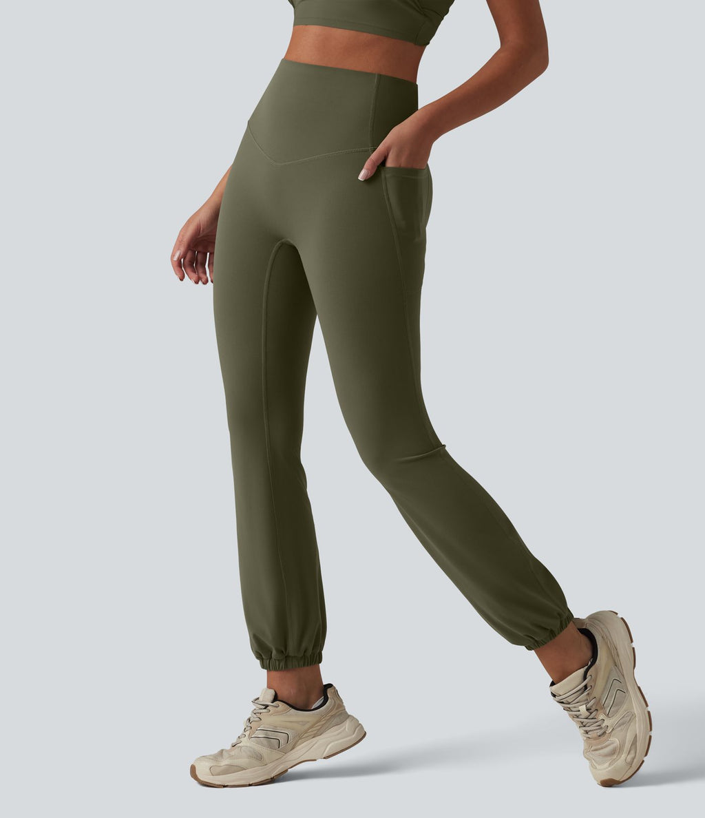 Halara Ultrasculpt™ Jogging yoga bouffant taille haute ventre plat avec poches