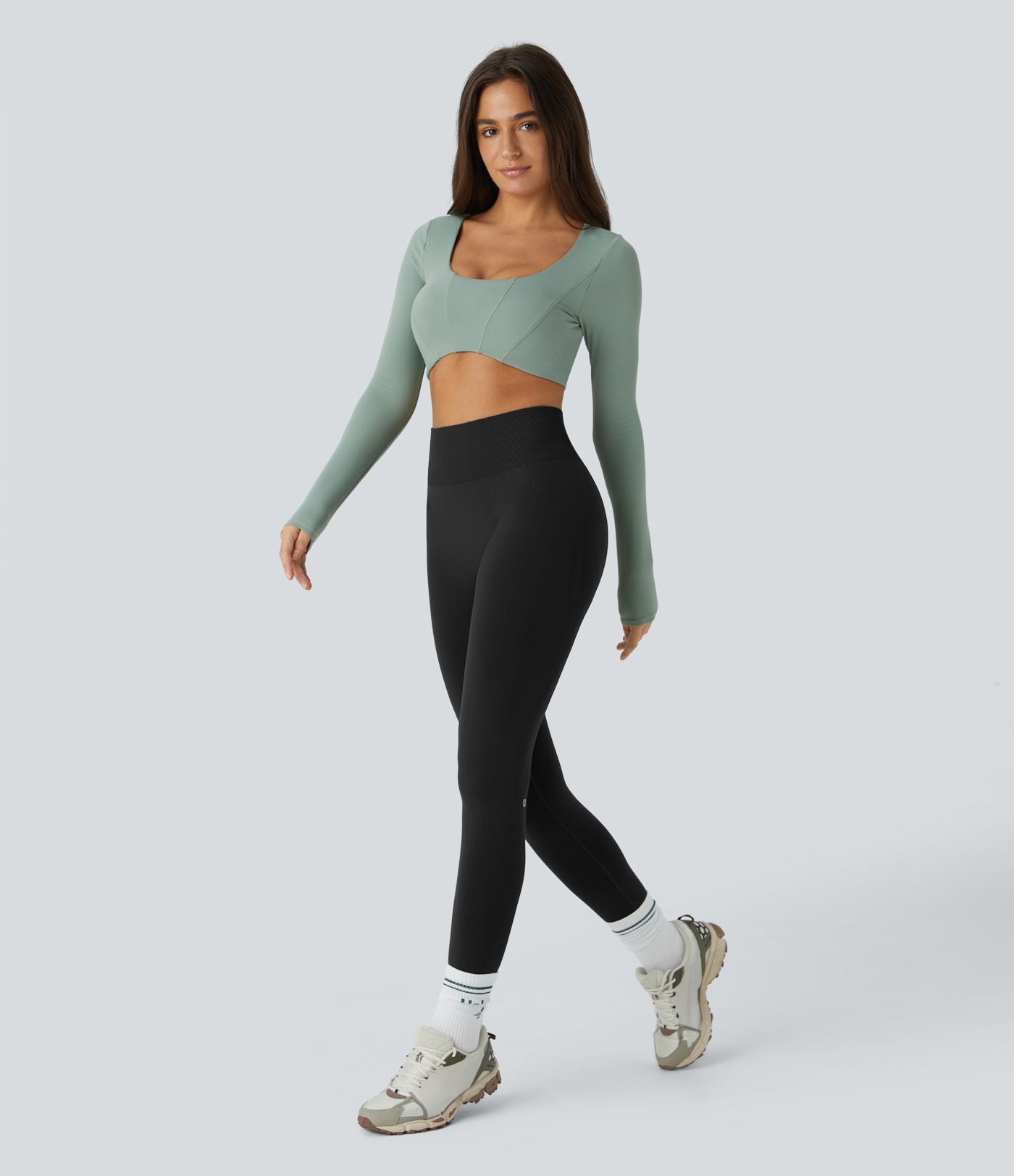 Legging yoga gainant effet push-up taille moyenne sans couture OneForm Seamless Flow