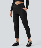 Pantalon fuselé croisé taille haute DayStretch avec poches