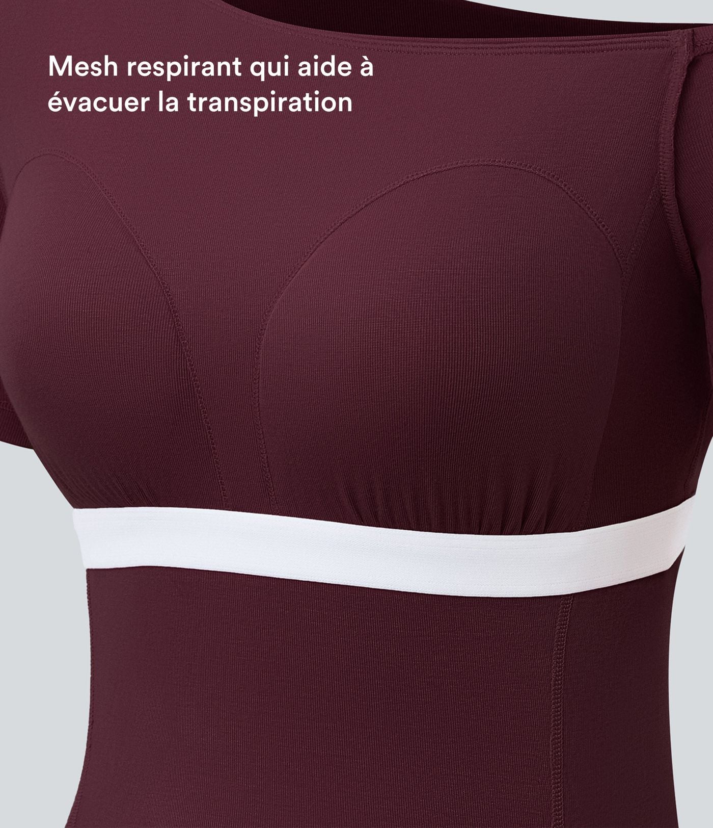Robe-short mini moulante côtelée asymétrique accès facile Easy Peasy avec coussinets amovibles, poches et bonnets B à E