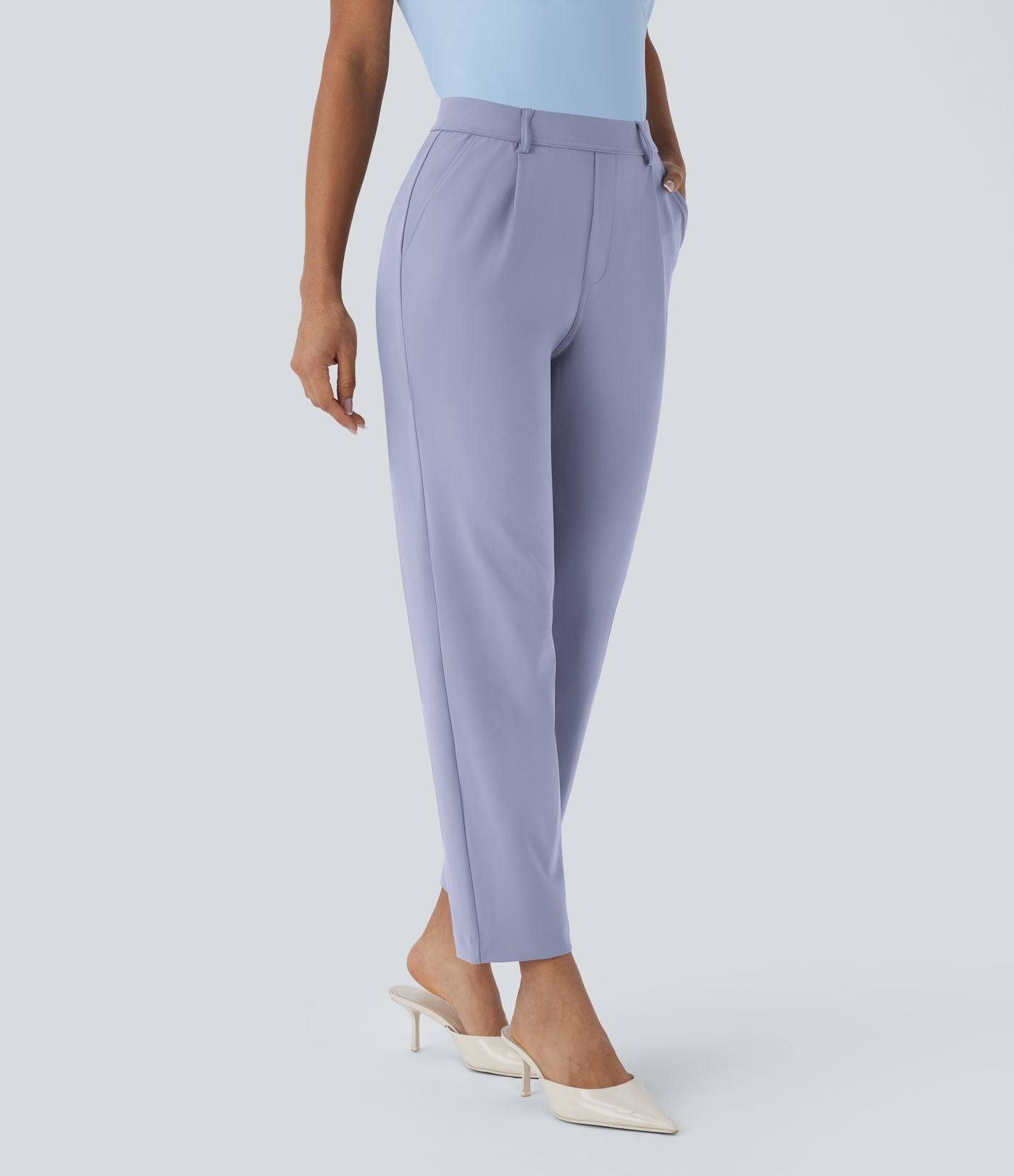 Pantalon de travail fuselé longueur cheville taille haute Halara Flex™ DayStretch avec poches