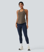 Débardeur running Halara UltraSculpt™ col rond dos croisé bonnets E-G