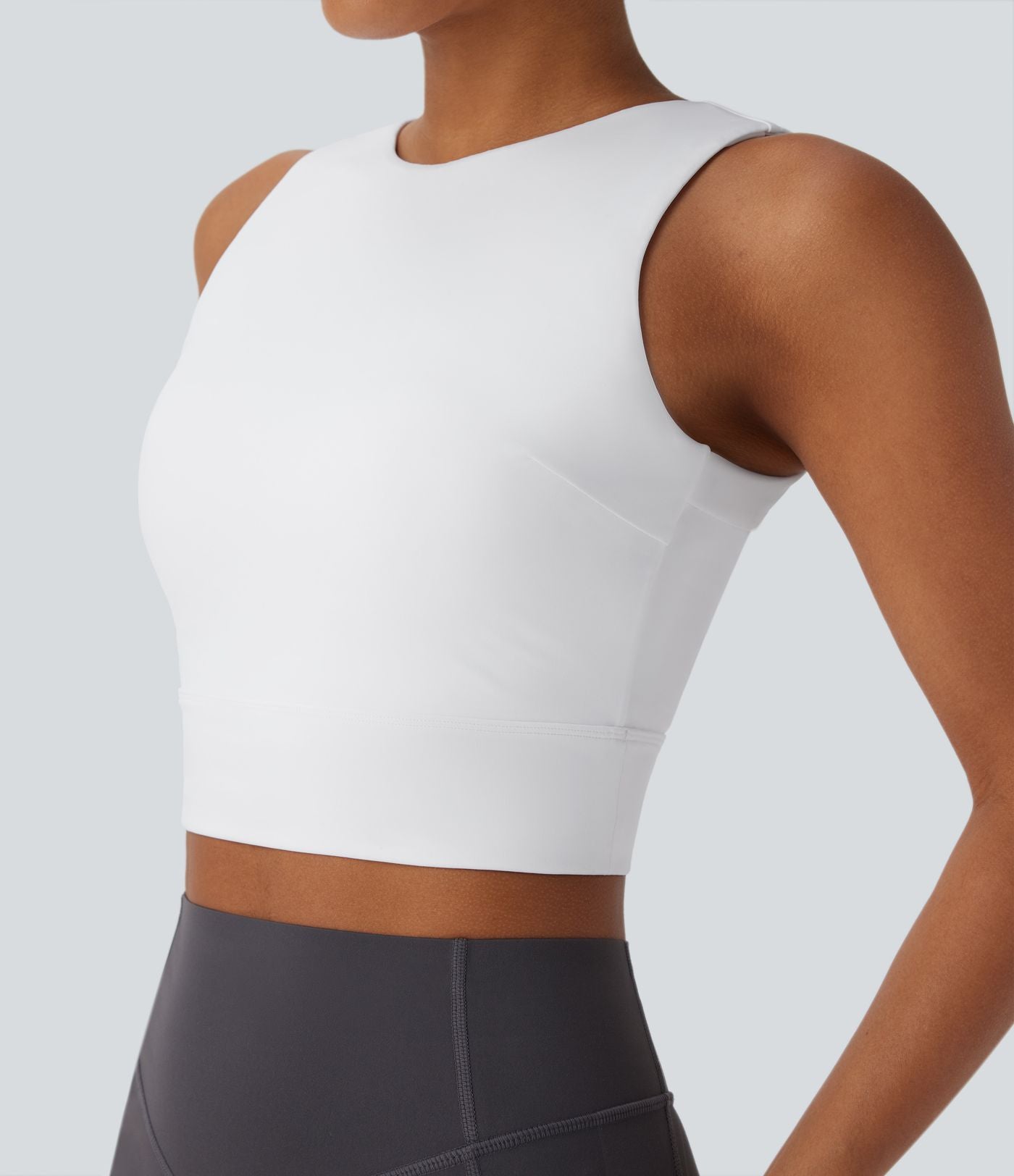 Débardeur décontracté court SoftlyZero™ Airy dos nu à col rond et effet frais InstantCool