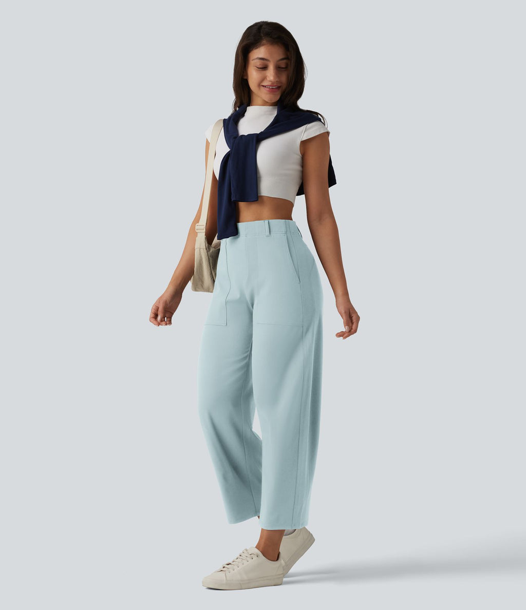 Pantalon barrel DayStretch taille haute avec poches