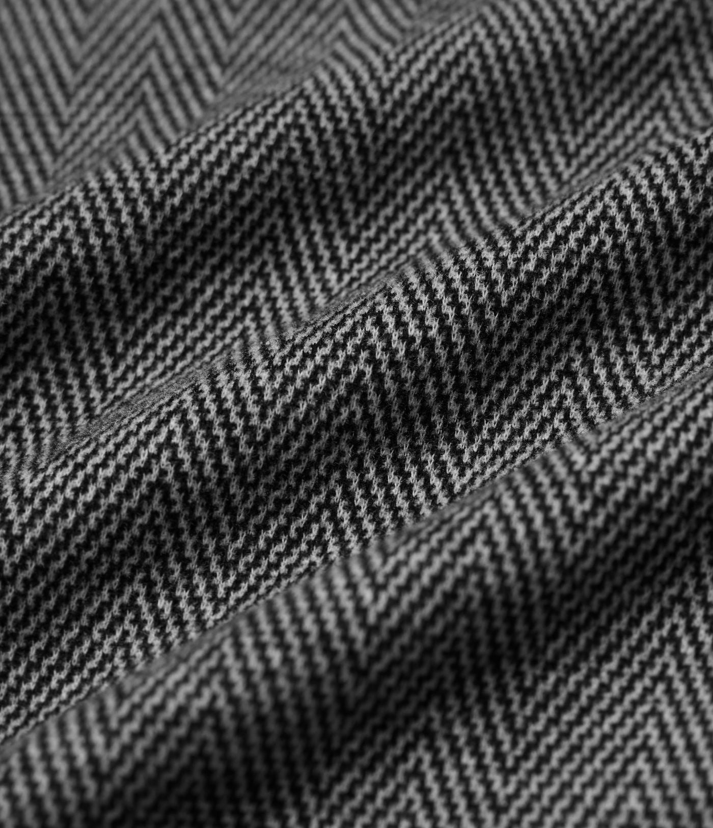 Pantalon tailleur large chevrons taille haute avec poches