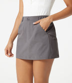 Jupe-short de golf mini taille mi-haute avec poches et porte-tees