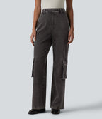 Jean bootcut cargo décontracté Halara Flex™ taille haute avec poches