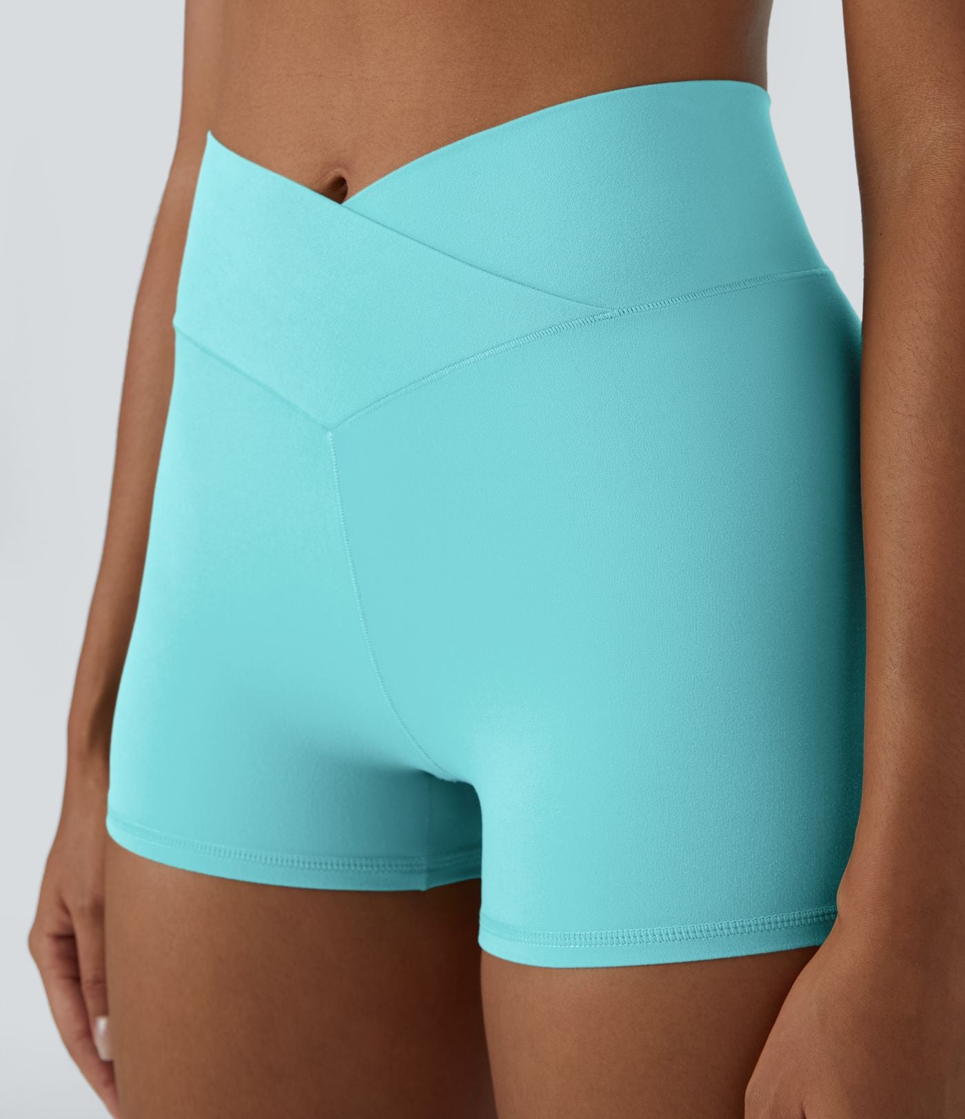 Softlyzero™ Short 7,5cm Biker Taille Haute Croisé Uni