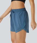 Short 12,5cm Running Fluide 2 en Taille Mi-Haut Cordon de Serrage Mesh Contrastant