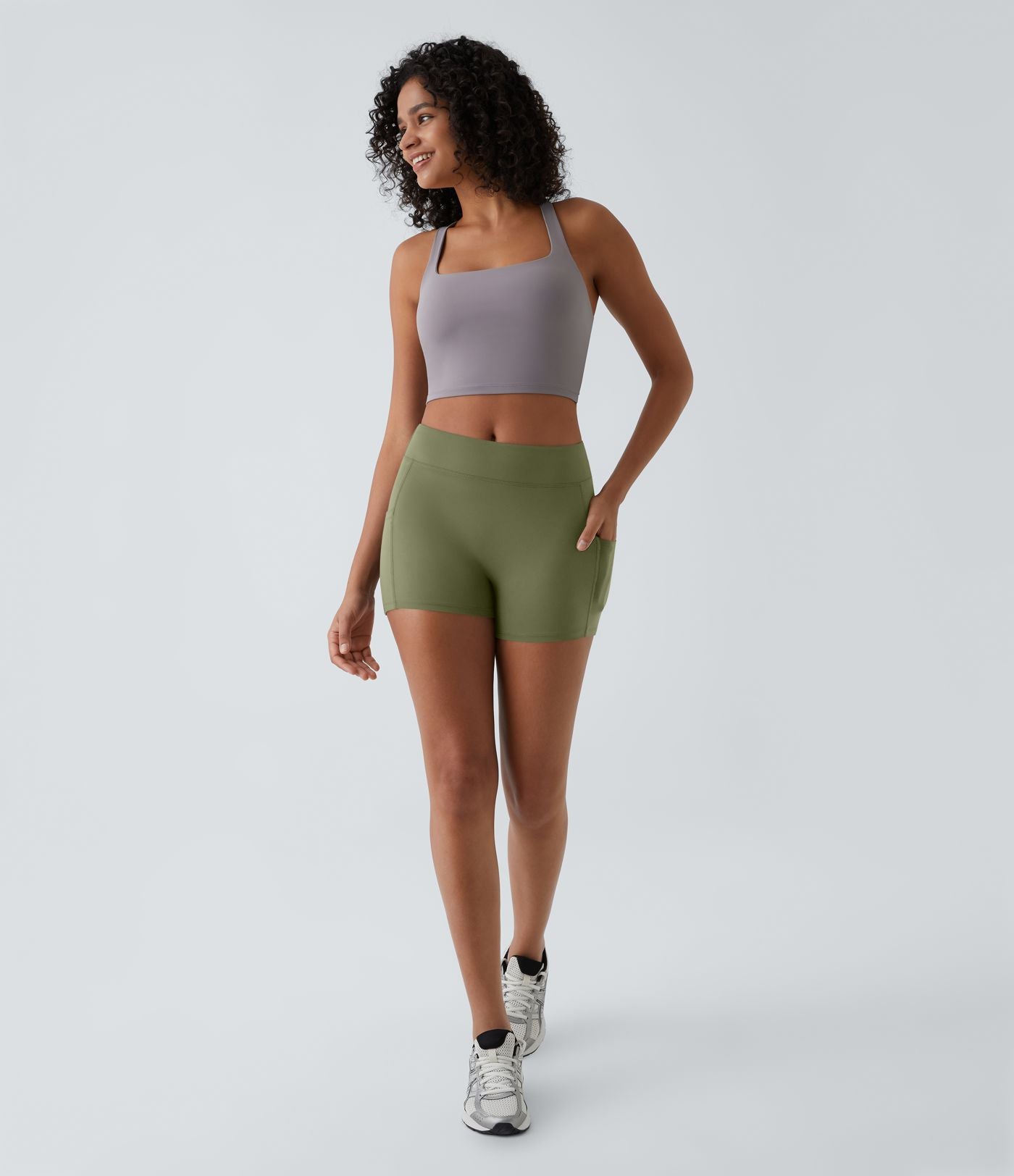 Short de yoga SoftlyZero™ Airy 8,8 cm taille haute poches latérales uni effet frais InstantCool