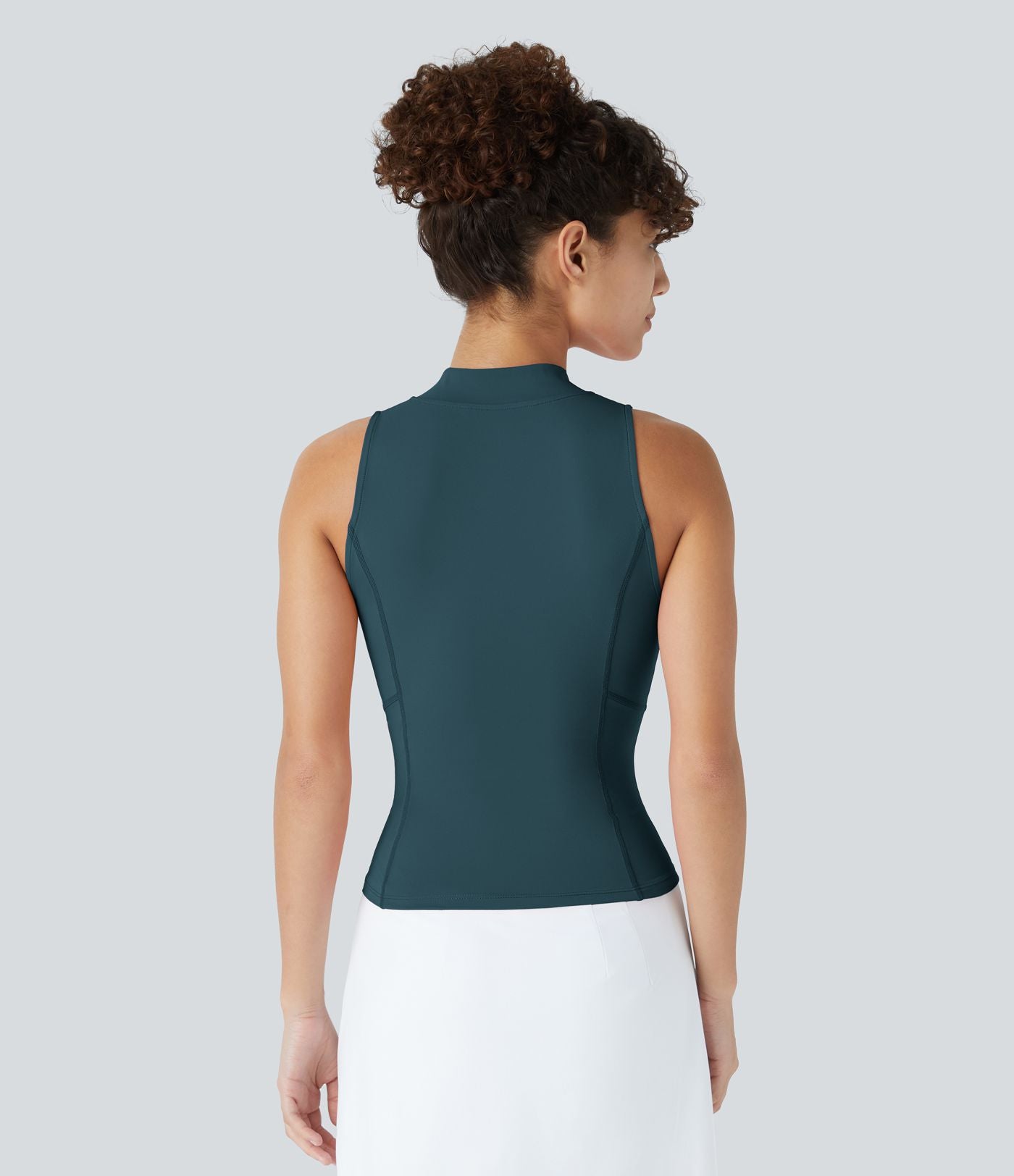 Softlyzero™ QuickDry Débardeur Golf Slim à Demi-Zip et Col Baseball