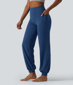 Jogging Halara Ultrasculpt™ taille haute gainant ventre plat avec poches