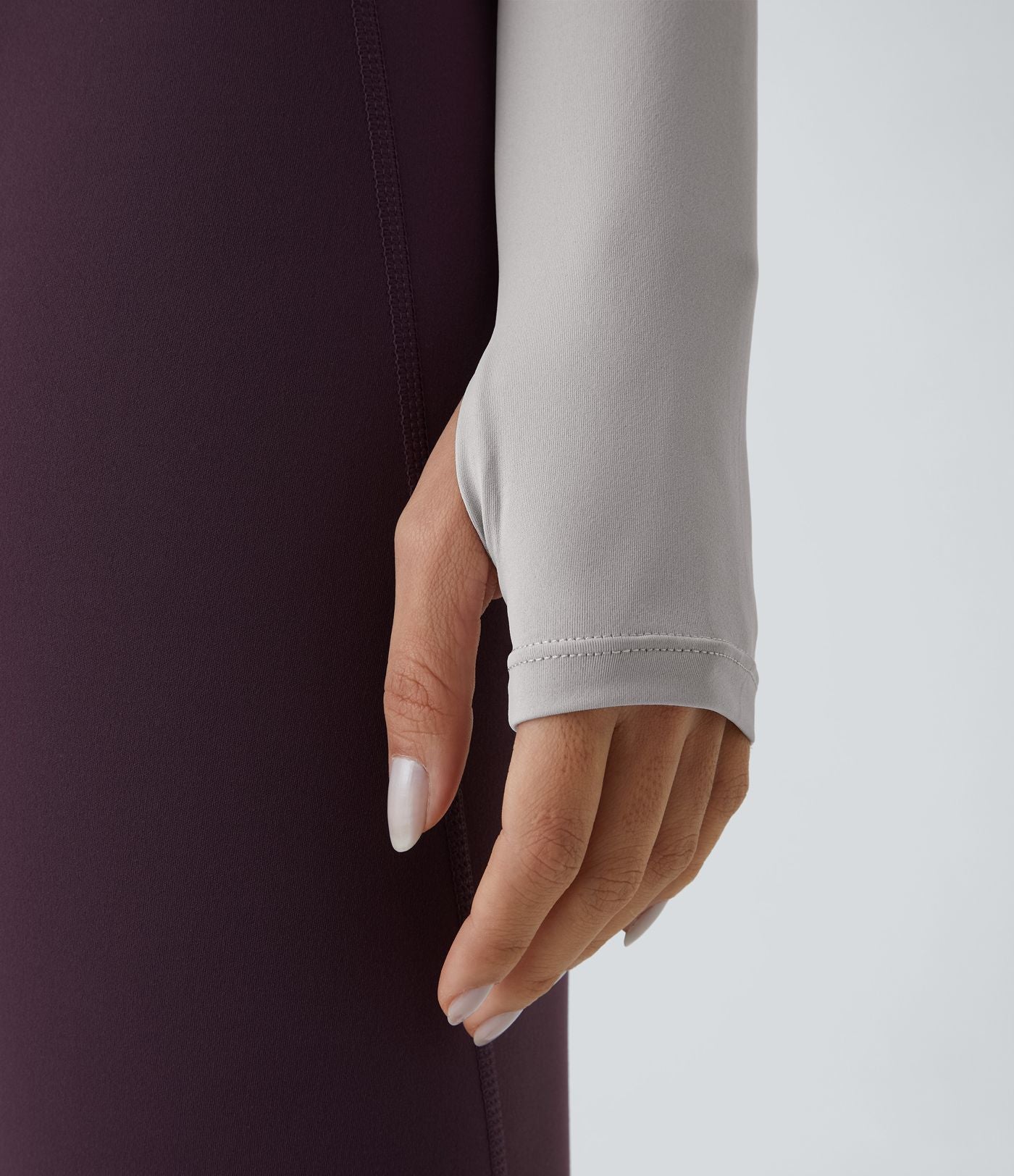 Top Sport Yoga Uni à Trou pour le Pouce Coupe Courte